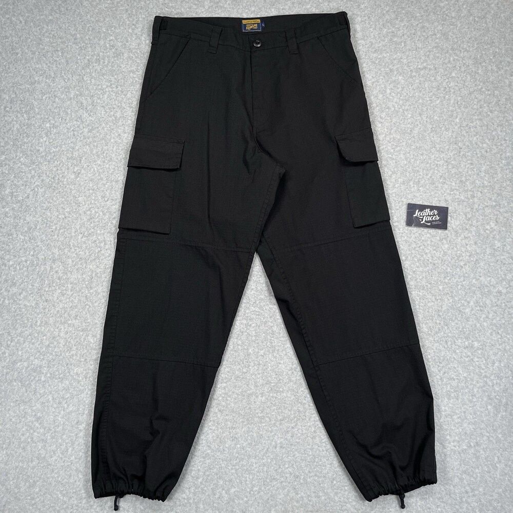 Kerbside and Co. Cargo Pants Mens Large L (35 x 30.5) Black Utilitarian Workwear